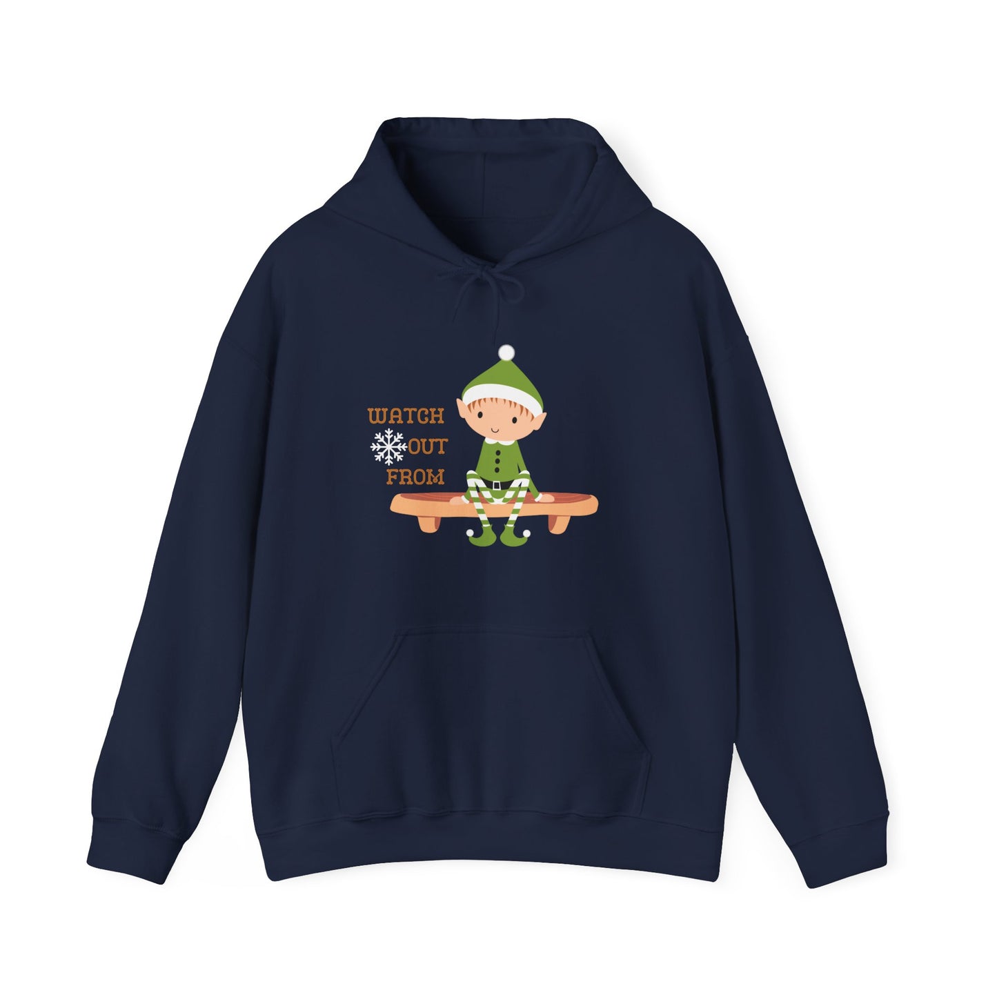 Watch out from Elf on the Shelf, Funny Shirt, Funny Gift, Cute Hoodie, Funny Christmas Eve Santa Claus Trendy hoodie for him her man women